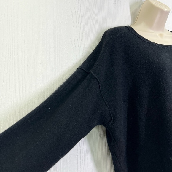 Free People - Inside Out Comfortable Black Long Sleeve Pull Over Sweater Small - Picture 6 of 11